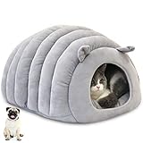 PETSHY 猫ベッド 猫ハウス ペット ベッド犬 ベ ッド 犬クッションドーム型ベッド 犬猫クッションベッド暖かい 寒さ対策 柔らかい 小