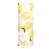 (キッズ　ハウス)KIDS HOUSE ベビーおくるみ　新生児バスタオル　コットン製 (レモン)