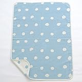 こどもと暮らしオリジナル ふわふわ綿毛布ハーフケット あわ玉 スモーキーブルー