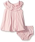 Burt's Bees Baby Girls' Organic Ruffle Bubble Dress and Diaper Cover Set