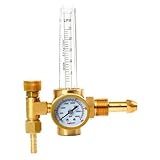 Simplyシルバー – アルゴンco2溶接溶接レギュレータゲージガス溶接機Mig Tigフローメーターcga580