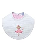 Jacaranda Living Waffle Weave Bib Princess Pink, 11 x 9.5 x 0.5, White by Jacaranda Living