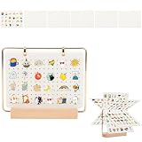 TOWEBOORY ピンバッジ ケース ピンバッジ 収納 6ページ 240個収納可能 缶バッジケース 木製ベース 大容量 ピン収納ファイル 取り外し可能 缶バッジ 飾る イヤリング ブローチ 収納 バッジディスプレイカレンダー Brooch Pin Holder (ホワイト)
