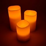 キャンドルライト LED リモコン付き 3個セット リモコンでON/OFF操作が可能 クリスマス ロウソク リアルワックス仕様 パーティなどお部屋のムード作りにも最適 【VLN-EN8045】