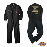 【Dickies】ディッキーズ 長袖 つなぎ ツナギ カスタム カバーオール ｢BLACK｣「バイク・車・シンプル系」