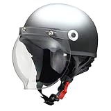 リード工業(LEAD) バイクヘルメット バブルシールド付きハーフ CR-761 マットガンメタ LLサイズ (61-62cm未満)