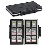 JJC 24 スロット メモリーカードケース メモリーカードホルダー 12枚 SD SDHC SDXC カード + 12枚 CFexpress Type A カード 収納ケース 耐衝撃 防塵 防湿 Sony A1 A7R5 A7M4 A7S3 A9III など用