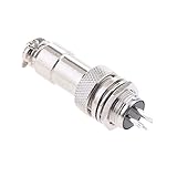 Fenteer 銅 - 亜鉛合金　GX12 4ピン　オス　メス　メタル　航空プラグ　パネルソケット　コネクタ