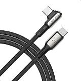 VOLTME USB C ケーブル L字 100W/5A PD3.0 急速充電 ナイロン編み タイプc ケーブル E-markerチップ内蔵 L型 LEDライト付き type-c ケーブル MacBook/iPad/iPhone 15/Galaxy S24/Pixel/Google/HP/Switch等type-cデバイス対応 ctoc ケーブル-2M