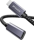 Stouchi USB Type-C 延長ケーブル タイプC 延長コード 0.5M【PD 100W/5A 急速充電・10Gbps高速データ転送・4K@60Hz映像出力・USB 3.2 Gen2規格】双方向データ転送 タイプC オス-メス 高耐久アルミ合金＋ナイロン編組 MacBook/iPhone/Galaxy/Switch/PSVR2/Surface等USB-C 機器対応