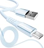 13カラー 4長さ PD急速 15W 60W 100W 100％シリコン 超高耐久 USB-A Type-C to Type-C【inklink Japan公式】充電ケーブル iPhone 充電コード USB-C 機器対応 急速充電 PC/パソコン/ノートパソコン/iPhone/iPad/Android (USB-A to Type-C 3A15W, ソフトアクア, 2m)