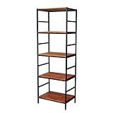 収納棚 オープンラック リビング 収納ラック 天然木 5段 幅60cm×奥行40cm