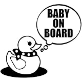 TREZ BABY ON BOARD アヒル隊長 あひる おもちゃ TOY ステッカー 【BABY IN CAR】 (ブラック)