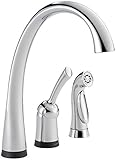 Delta 4380T-DST Pilar Single Handle Kitchen Faucet with Touch2O Technology and Spray, Chrome [並行輸入品]