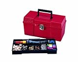 Stack-On GMR-13 13-Inch Multi-Purpose Handy Storage Box with Tote Tray Red [並行輸入品]