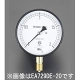 エスコ Ｇ３／８”／１００mm／０－０．６ＭＰａ圧力計 EA729DF-6