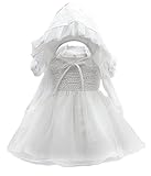 (コ-ランド) Co-land ベビー服 ドレス 女の子 新生児 ワンピース 赤ちゃん レース 刺繍柄 ハット付き セレモニー フォーマル 結婚式 お宮参り 退院着 3M