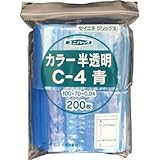 生産日本社:セイニチ 「ユニパック」 C-4 青 100×70×0.04 200枚入 C-4-CB 型式:C-4-CB（1セット:200枚入）
