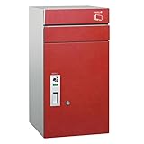 宅配ポスト コルディア100 ポスト有り 右開きタイプ 前出し イメージ：レザーレッド