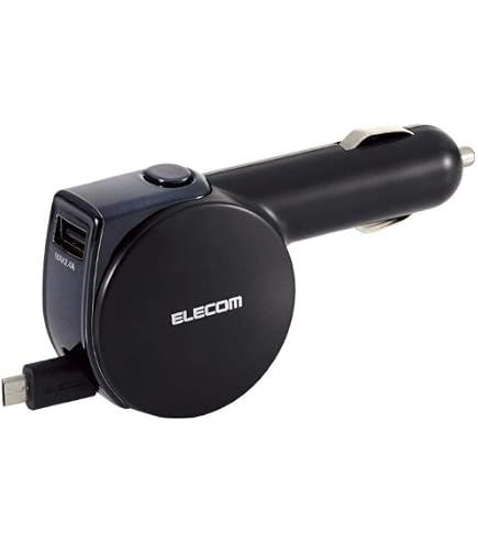 Amazon.co.jp: エレコム カーチャージャー シガーソケット 12W microB 