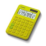 カシオ カラフル電卓 ライムグリーン 12桁 ミニジャストタイプ MW-C20C-YG-N