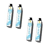 【稲妻トナー】IC50 インク ライトシアン 互換インクカートリッジ 計4本 ICLC50 対応機種:EP-702A EP-704A EP-774A EP-705A EP-802Aなど