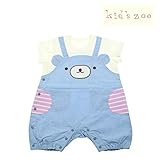 【子供服】 kids zoo (キッズズー) くまオーバーオール風Ｔオール 70cm，80cm W36701