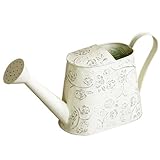 ローズ柄スリムジョウロ　ホワイト