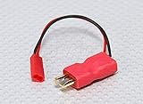 Tコネクター - JSTメス インライン電源アダプタ リポバッテリープラグ変換ケーブル アダプター ×1本