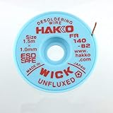 HAKKO はんだ吸取り線(フラックス無し) 線幅1.0mm×長さ1.5m FR140-82