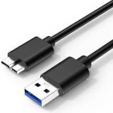 USB 3.0 to Micro B、50 cm大型高速ハードディスクケーブル、USB 3.0 AからMicro Bまでヒッチ、ウエスタンデータ、東芝、シーメンス、サムスンGalaxy S 5、Note 3に対応 [並行輸入品]