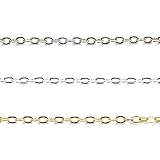 【UGSタイムセール】メタル チェーン 小判 1.5×2.0mm 1m シルバー