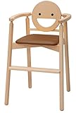 超カワイイ！まあるいスマイルマークのチャイルドチェア(ブラウン)安心の日本製で業務用途にも対応