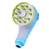 ペット用 シャワーヘッド バスブラシ 犬猫用 ペット用ブラシ シャンプーブラシマッサージャー ハンドヘルド マッサージバスブラシ グルーミングツール(ブルー)