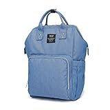 マザーズバッグ リュック 大容量 人気なママ旅行用バッグ 防水 べびー用品すっきり収納 おむつ替えシート付 保温ポケット付き お洒落なハンドバッグ 軽量　 (ブルー)