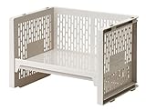 サンコープラスチック 積重ね収納 eラックM 幅36.3×奥24.8×高24.8cm ベージュ
