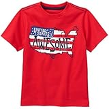 ジンボリー GYMBOREE/ U.S.ofアウェサムティ パリオット レッド トップス半袖Tシャツ 18～24ヶ月【並行輸入】