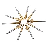 HKUN　トリマービット　超硬　トリマー用　木材に溝切り　木工用　10個セット