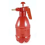 uxcell 花園スプレーボルト　プラスチック製　ブラス　1.2L容量　クリアレッド　水圧