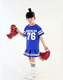 子供服 キッズ 男の子 女の子 上下セット ダンス服装 ダンス衣装 発表会 応援団 運動会 甲子園 チアガール 衣装 舞台演出服 体操服 JAZZ DANCE tシャツ セットアップ xj-78 (1