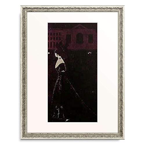 オーブリー・ビアズリー 「Dame in langem Kleid (aus: The Yellow Book).」 額装アート作品