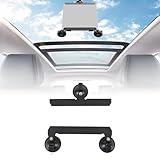 Jiawu ミニ カー マウント キット、金属製、ブラック、サンルーフ、フロント ウィンドウ、リア ウィンドウ、ルーフ用、デバイスマウント、3 Count