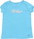 Tommy Hilfiger(トミーヒルフィガー) シルバーラメロゴTシャツ(LightBlue) 12M(9-12ヶ月) [並行輸入品]