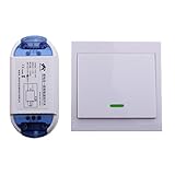 Fenteer 85-250V　1ウェイ　ライト　ランプ　ワイヤレス　リモコン　リレー　スイッチ　300m GK03A　インストール簡単