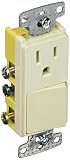 Hubbell Wiring Systems RCD108LA tradeSELECT Single Pole Combination Quiet Rocker Switch with 2 Pole 
