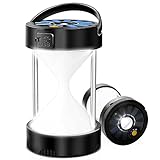 VEHHE ledランタン 3WAY給電方式 【ソーラー充電/500ルーメン/実用点灯5-8時間/昼白色・赤色切替/2色モード/防滴仕様】