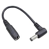 MaxLinker (マックスリンカー) DC延長コード15cm 外径5.5mm 内径2.5mm DC端子 オス端子直角 電力供給 充電用ケーブル 12v 2A対応品 電源延長ケーブル (15cm)