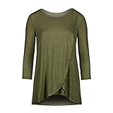 ファッション レイヤード Maternity Nursing T-Shirt 長袖 授乳口 付 - 授乳服 授乳 Tシャツ レディース 妊婦服 マタニティー 妊娠祝い 出産祝い [Zhhlinyuan