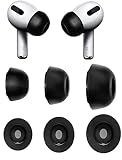 A-Focus 低反発イヤーピース ウレタン製イヤーピース 記憶フォームイヤーチップ AirPods Pro 用 遮音性 フィット感 S/M/L 3ペアセット ブラック