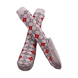 Minene Grey & Red Diamond Slipper Socks - 6-12 Months by Minene